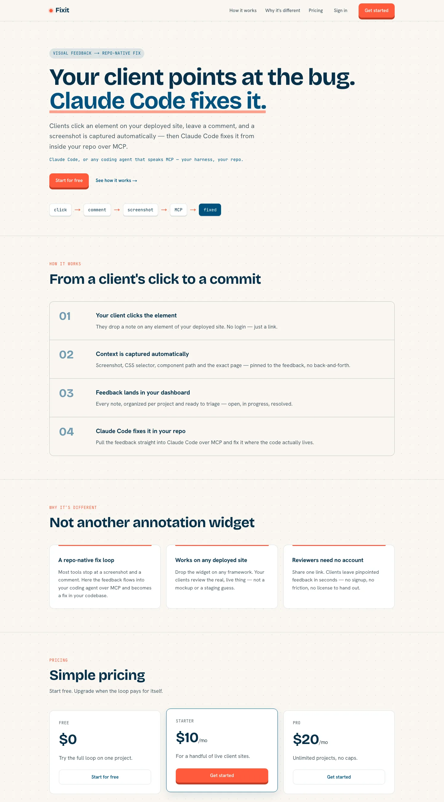 Fixit — screenshot